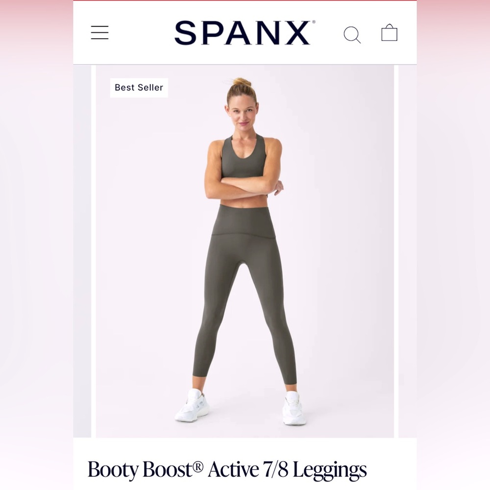 Booty Boost Leggings 7/8 Size M NWOT- Sage Green SPANX